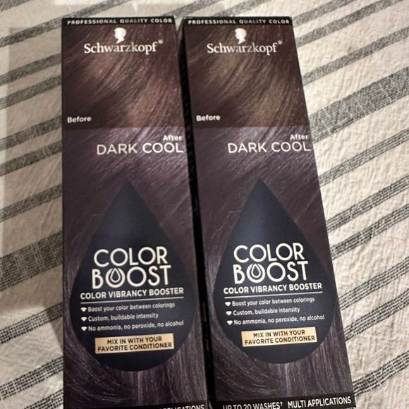 $ Schwarzkopf $ bundle of 2 Color Boost Dark Cool Hair Color - Picture 1 of 4